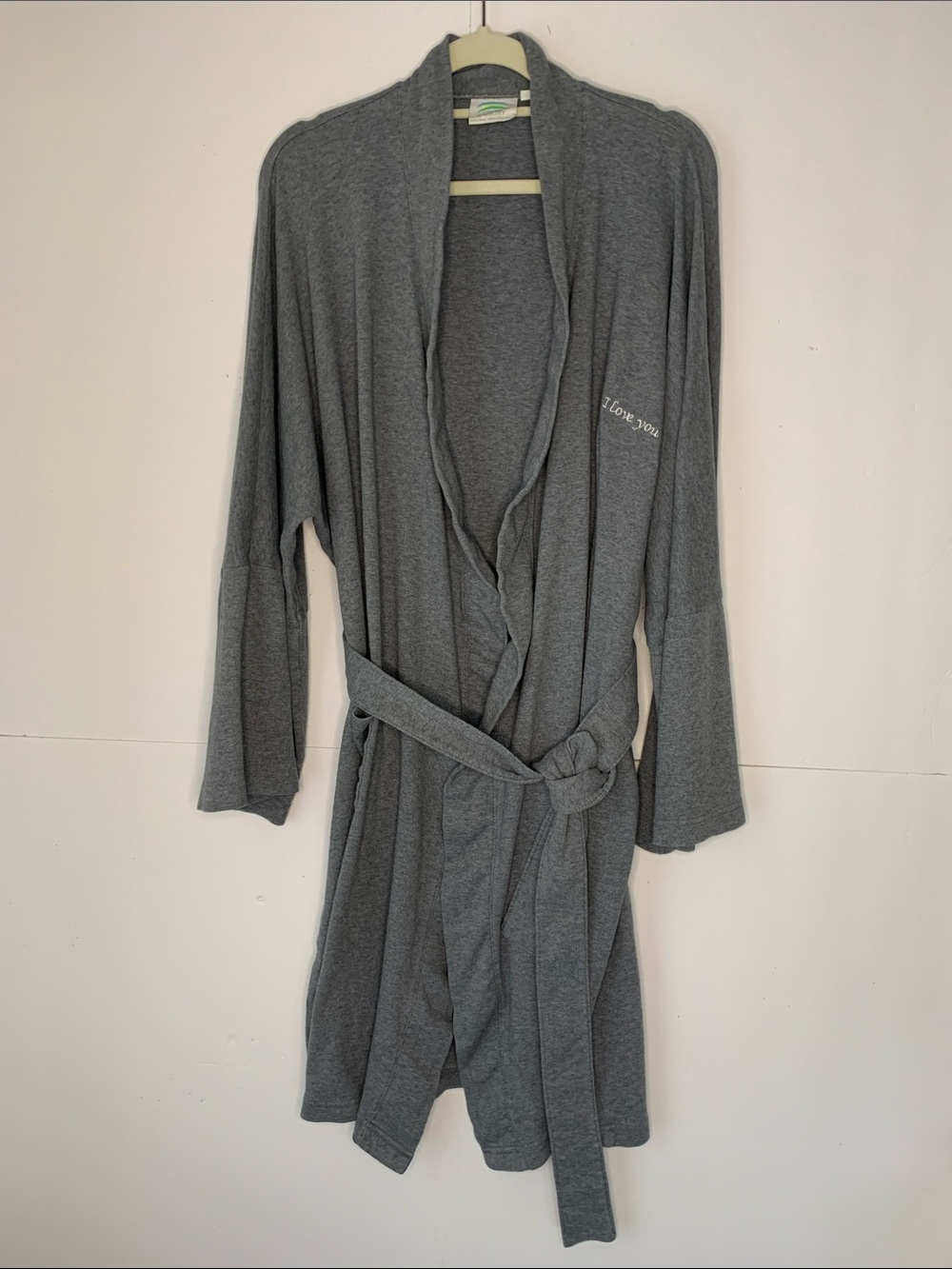 Under the CANOPY Women Gray Lightweight Robe with Belt ONE SIZE